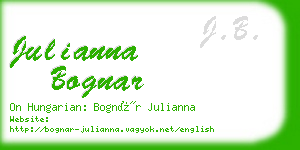 julianna bognar business card